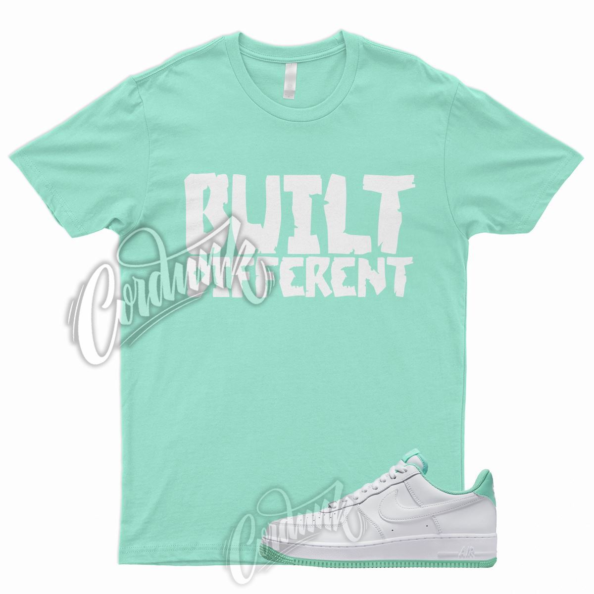 BUILT T Shirt for N Air Force 1 Low White Mint Foam Mystic Navy Mid Green 90 gallery