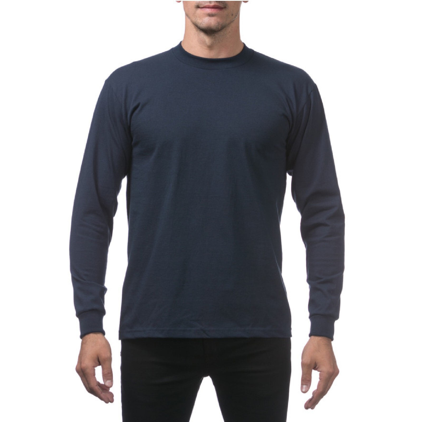 PROCLUB MENS HEAVYWEIGHT LONG SLEEVE T SHIRTS PRO CLUB CASUAL COTTON TEE SHIRT gallery