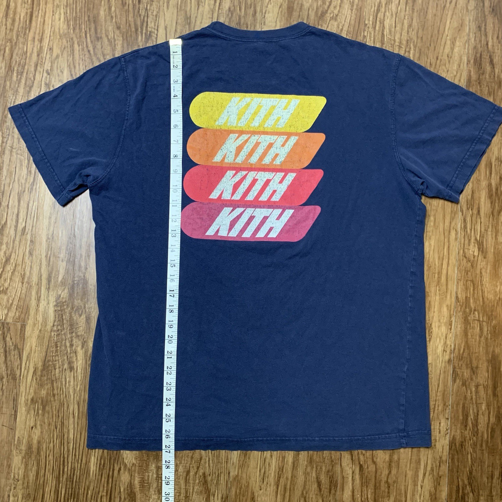 Kith T Shirt Size Medium Short Sleeve Lightweight Summer Shade Navy Blue Tee gallery