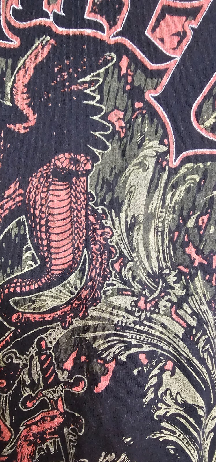 Y2K Team Realtree Shirt Mens Large Black Bold Cobra Eagle All Over Print Grunge gallery