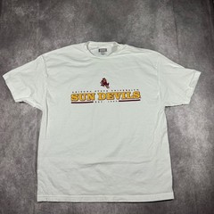 VTG ASU Arizona State University Sun Devils T-Shirt Mens XXL White Sparky Logo