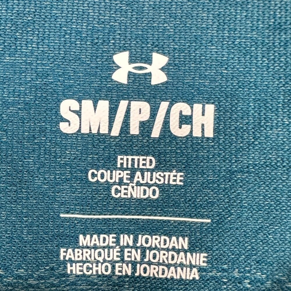 Under Armour Seamless Wave T-Shirt Mens Small Blue Nylon Blend Fitted Tee NEW gallery