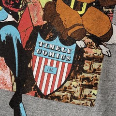 MARVEL COMICS Shirt Mens Large Gray Golden Age Avengers HULK CPT AMERICA NWT