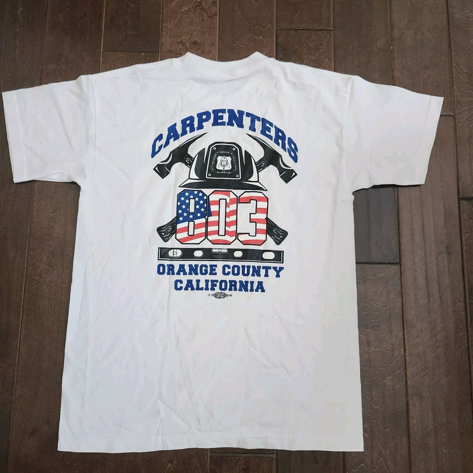 Carpenters Orange County California Local 803 Men’s T-shirt – Size Large