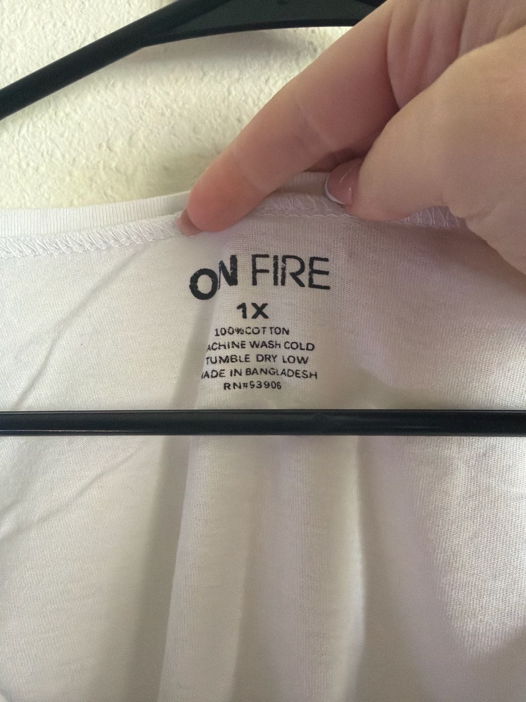 On Fire Brooklyn New York 1898 Graphic V-Neck T-Shirt Size 1X gallery