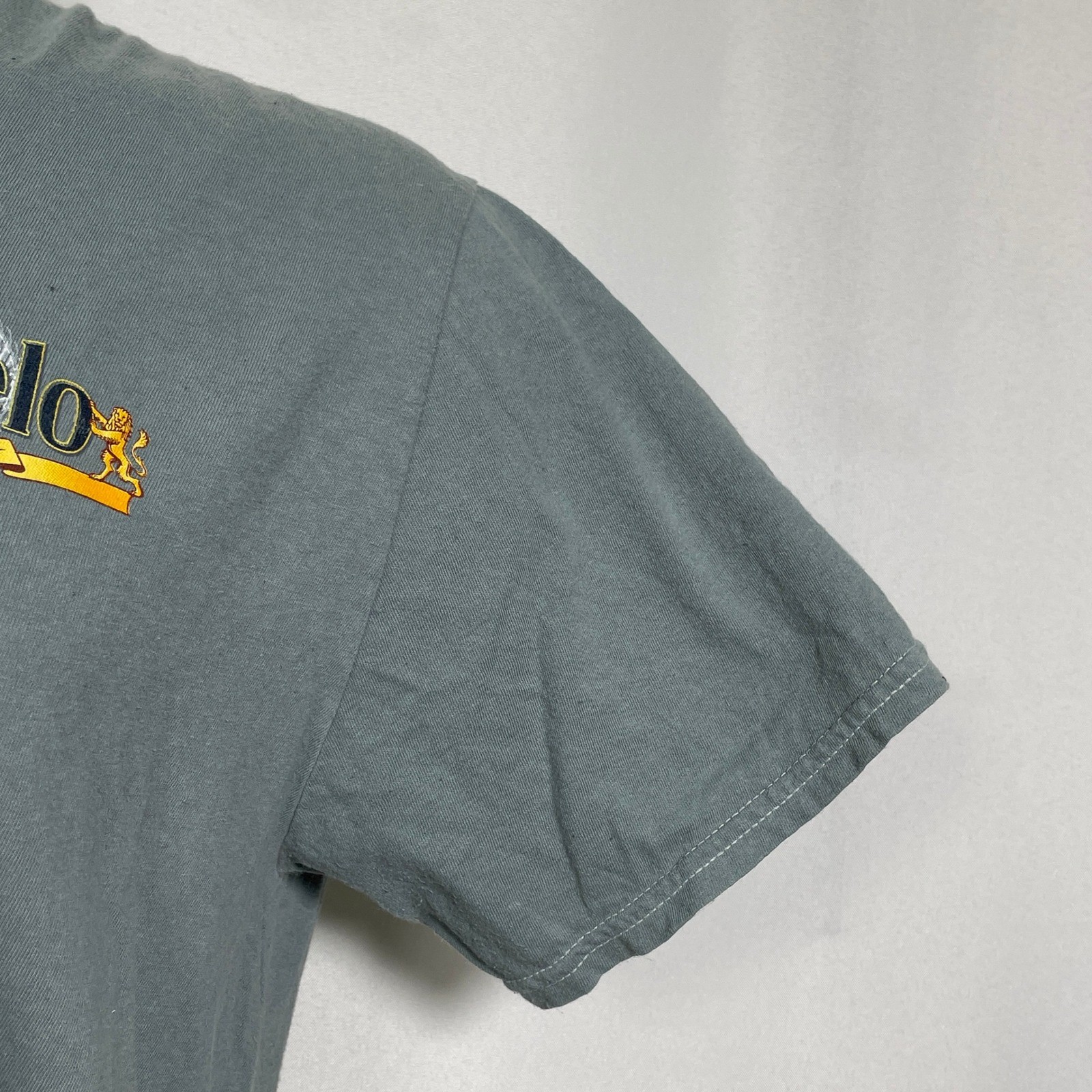 Modelo Beer 1925 Fighting Spirit Gray Cotton T-Shirt Men's LARGE gallery
