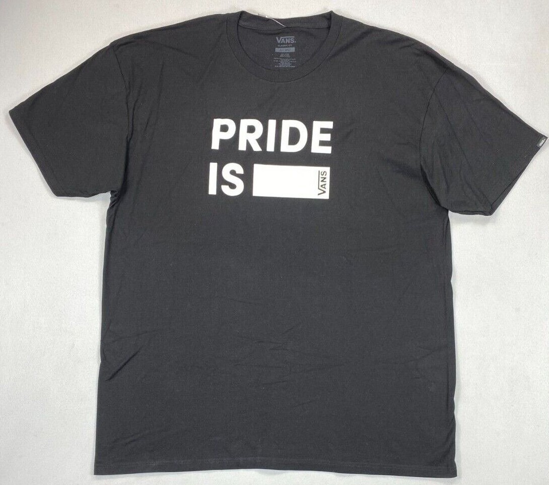 Men’s Vans Classic Fit Pride Short Sleeve Cotton T-Shirt Size XL