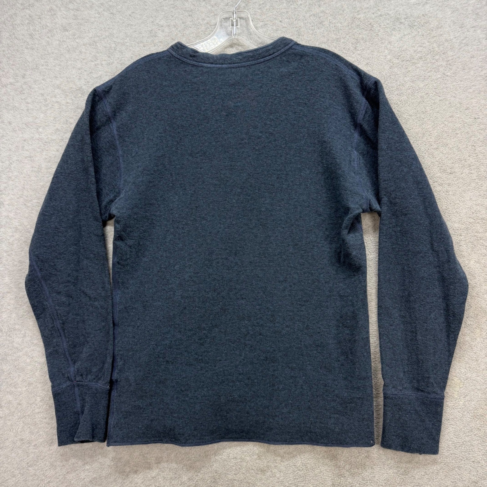 LL Bean Henley Shirt Mens Medium Blue River Driver Wool Blend Base Layer Outdoor gallery