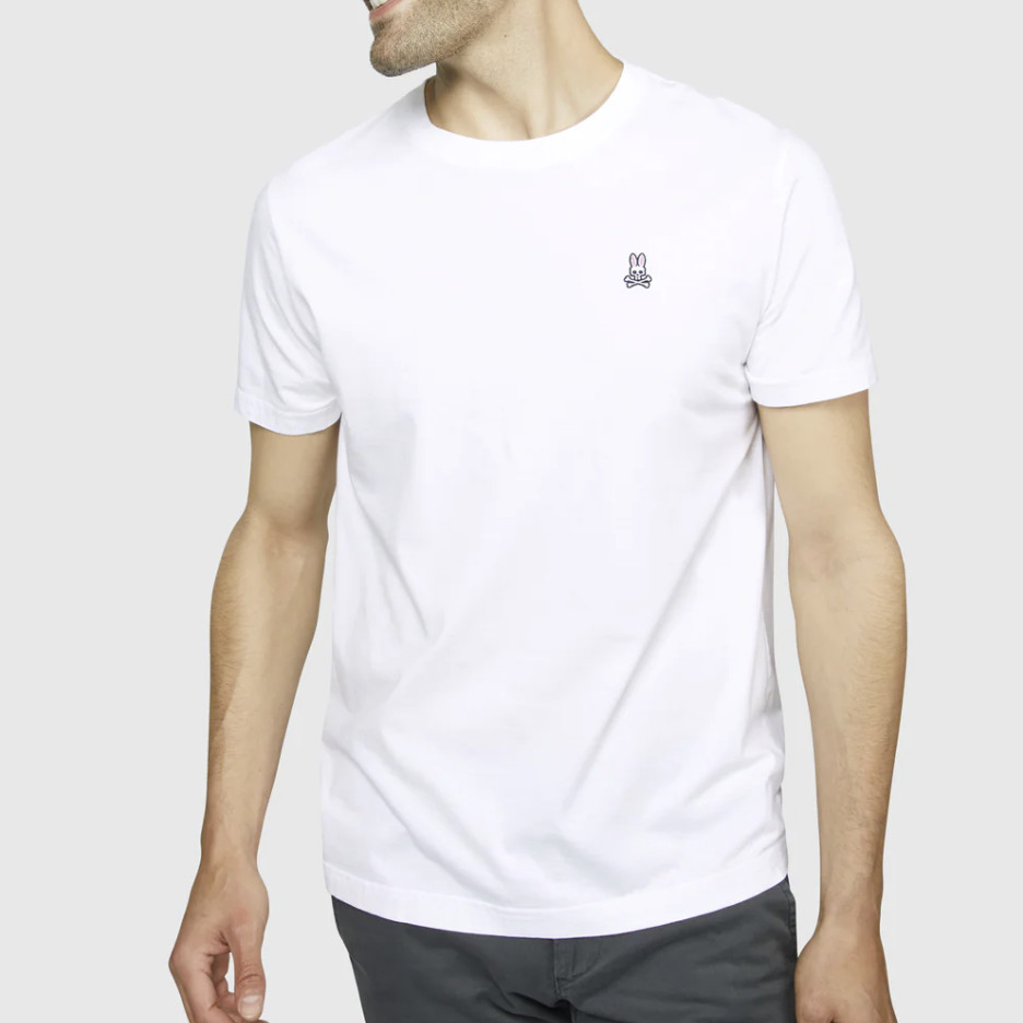 *NEW* Men Psycho Bunny CLASSIC CREW NECK TEE Whtie (B6U014CRPC 100), Sz SM - 2XL gallery