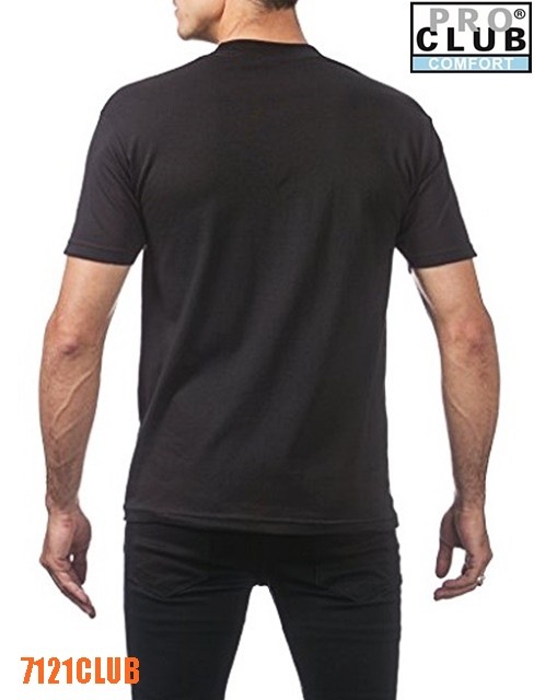 3 PACK PRO CLUB COMFORT T SHIRTS MENS STANDARD CREWNECK SHORT SLEEVE BLACK S-7XL gallery