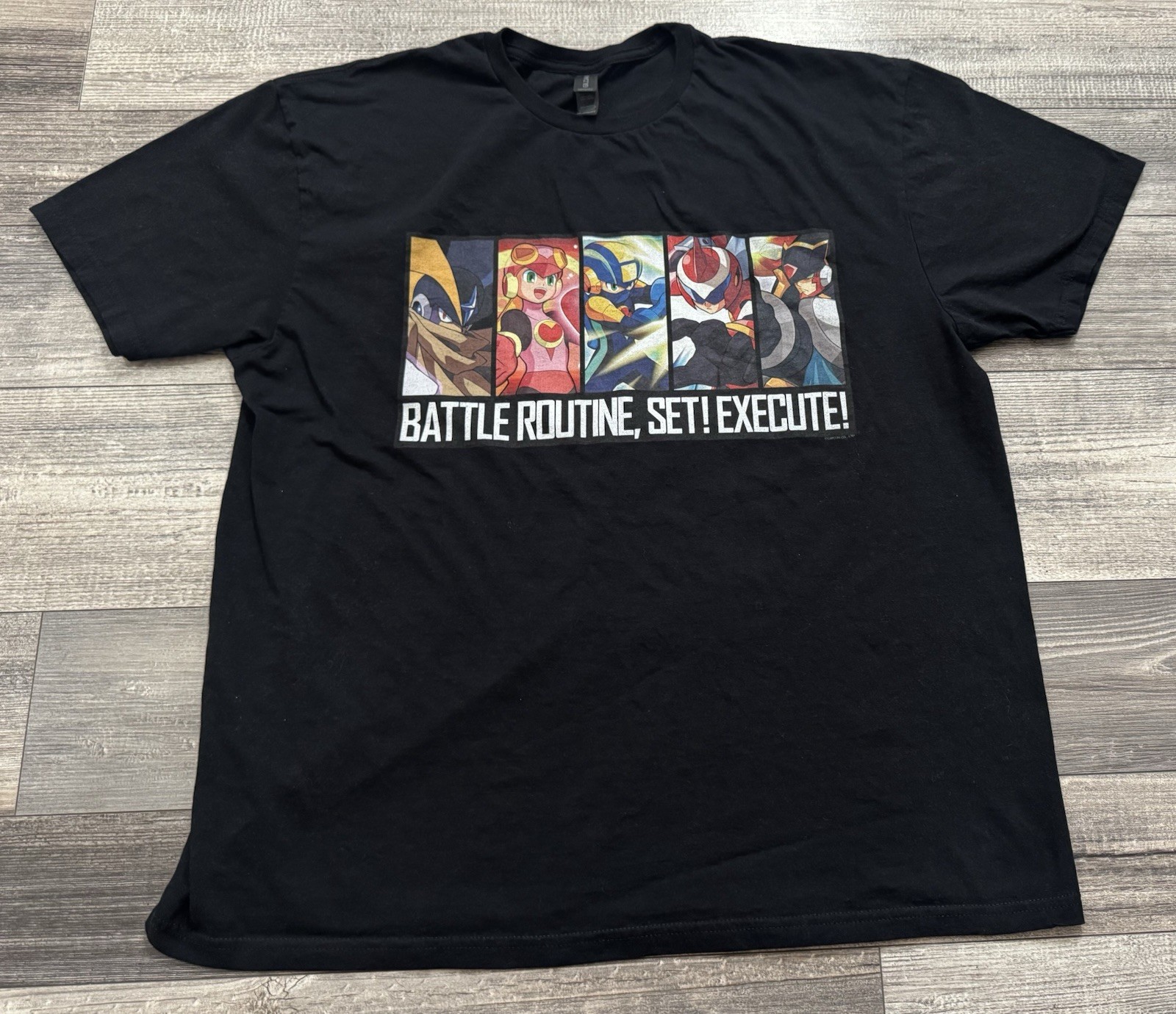 Mega Man Battle Routine Shirt Mens 2XL Video Game Tee Capcom Black Short Sleeve gallery