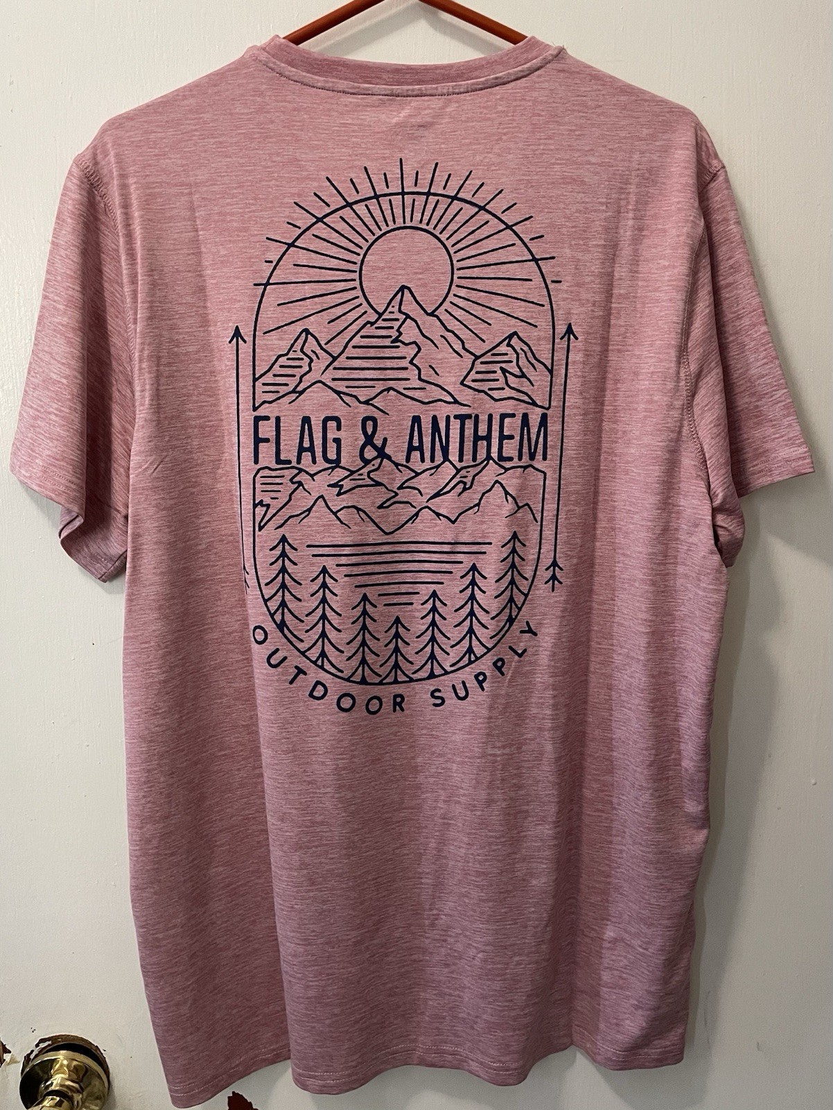 Flag & Anthem Men's Short Sleeve T-Shirt Red Stretchable UPF Protection Medium M gallery