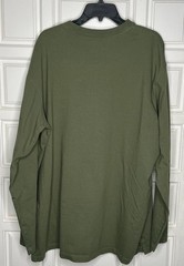 Duluth Trading Co. Longtail Men’s Henley Long Sleeve Pocket Tee Olive Green XL