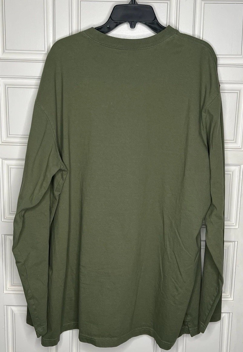 Duluth Trading Co. Longtail Men’s Henley Long Sleeve Pocket Tee Olive Green XL gallery
