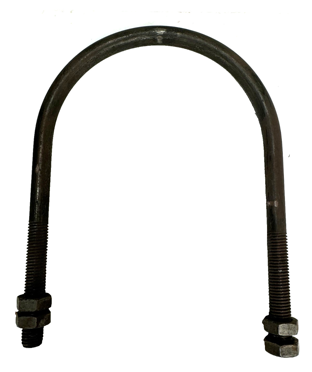 U-BOLT, 6″ (6-13/16 ID) x 9/16″ Rod Size x 9-1/2″ Long with (4) Nuts, Black