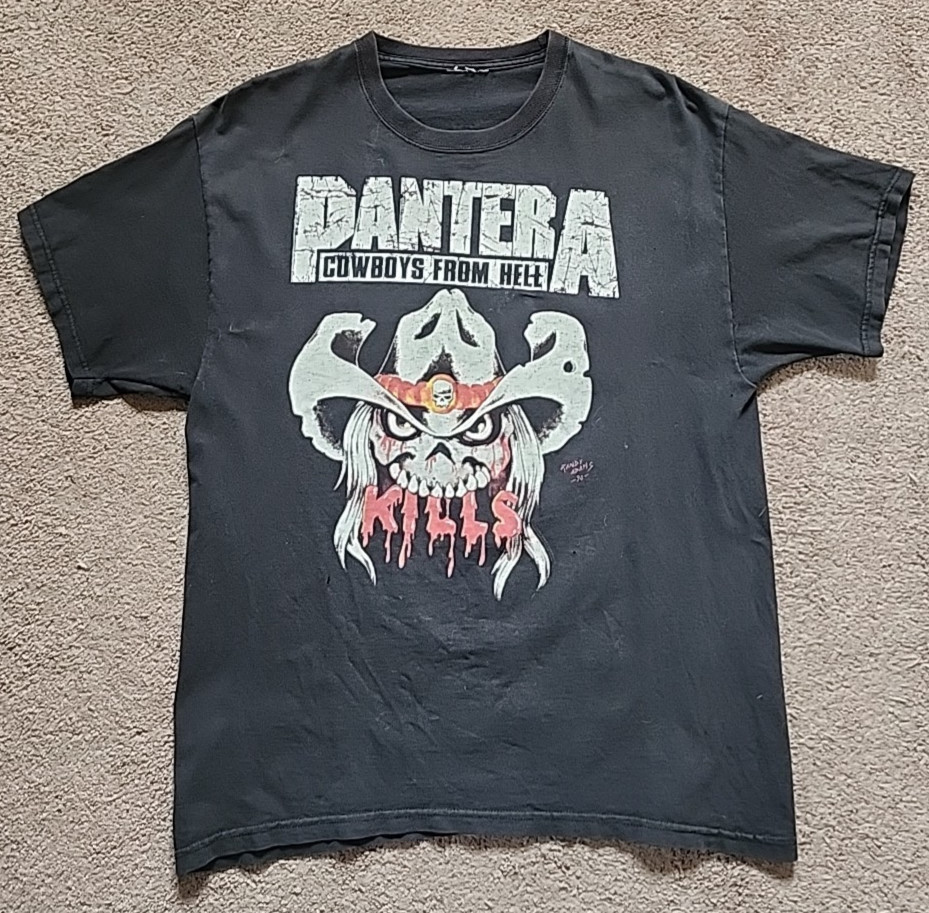 Vintage Pantera Cowboys From Hell Randy Adams 1990 Shirt Tour XL? Distressed