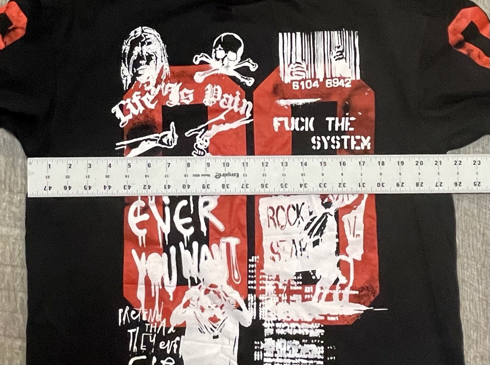 Rockstar Original T-shirt L F**k The System Life Is Pain Graphic Tee Whatever gallery