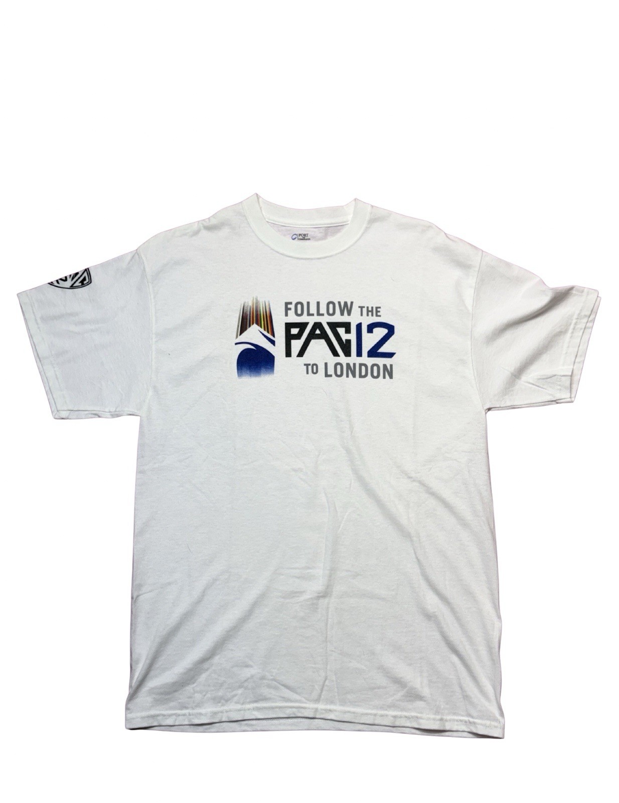 OTC PAC-12 Follow the PAC12 to London Graphic T-Shirt Mens White Cotton Size L