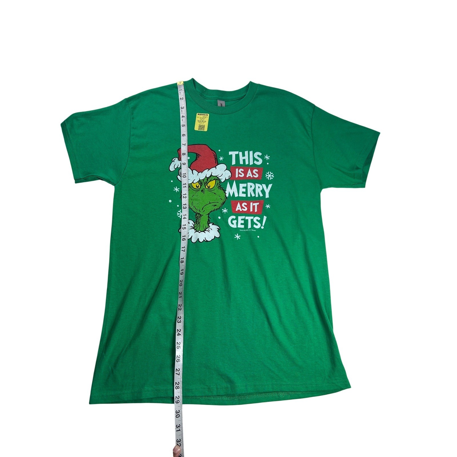 The Grinch This is As Merry As It Gets Christmas T Shirt Green Gildan Sz Medium gallery