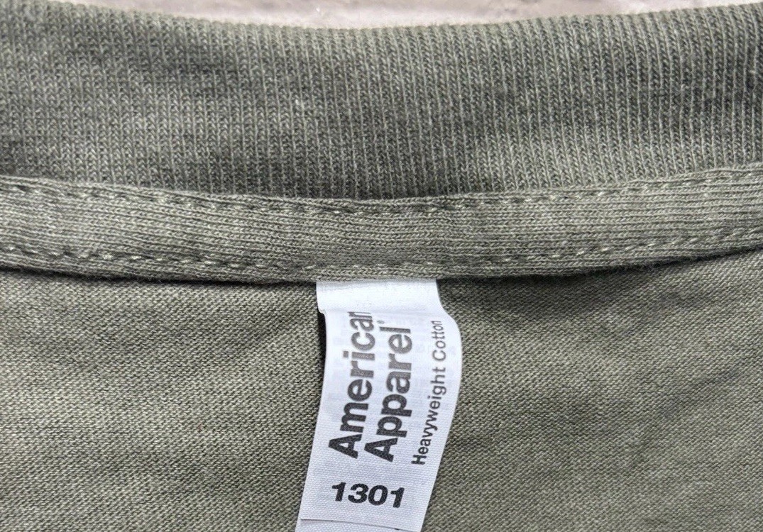 American Apparel T Shirt Army Green Medium Blank gallery