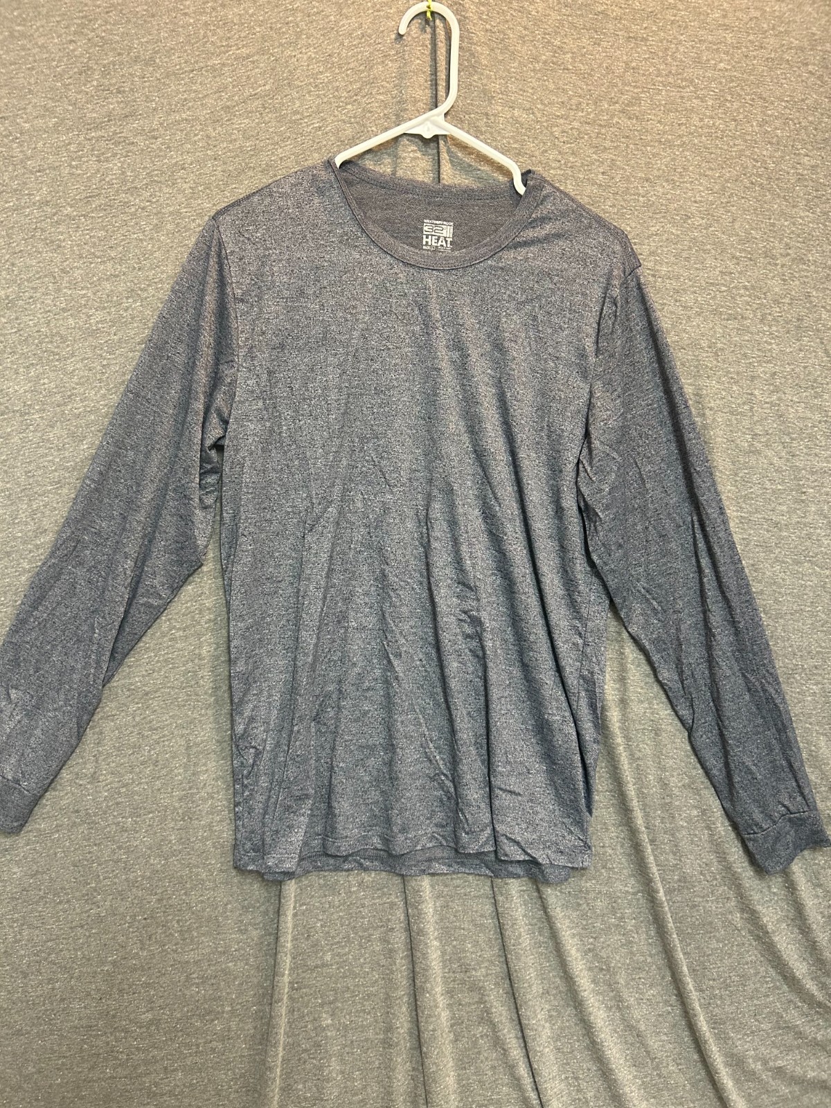 Weatherproof 32 Degrees Heat Shirt Mens Large Gray Stretch Long Sleeve Crew Neck