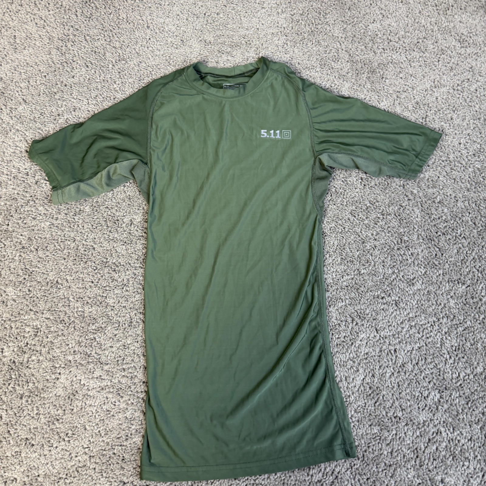 5.11 Tactical Shirt Mens M Green Base Layer Athletic Crewneck Polyester Spandex gallery