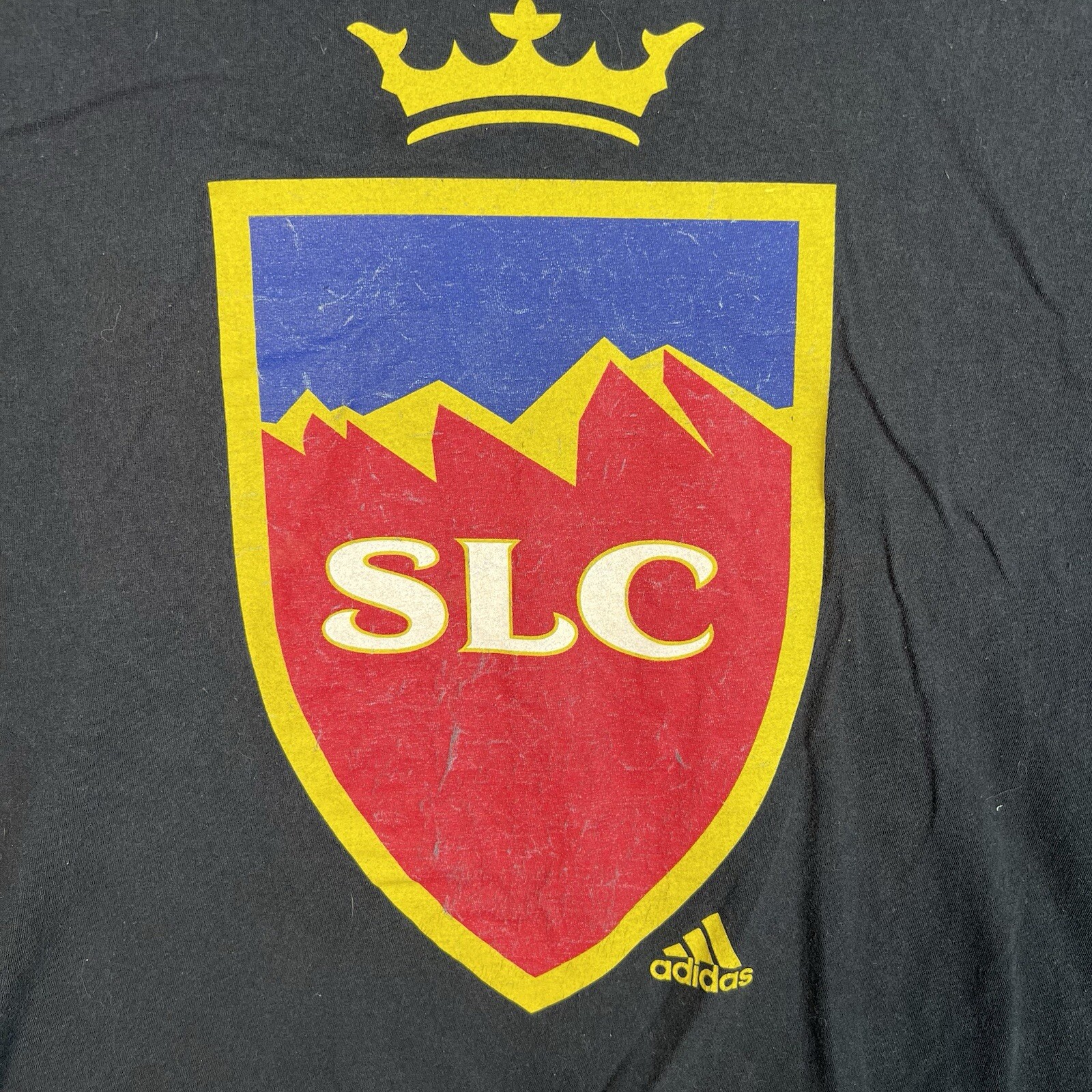 Adidas Go To Real Salt Lake Soccer T Shirt Adult XL Black Mens gallery