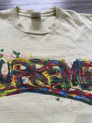 Supreme Paint Smeared Logo Short Sleeve T-Shirt Size Mens Medium
