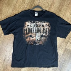 2013 ZZ Top Eldorado Tour Graphic Print T Shirt Men Size XL Black Rock Band