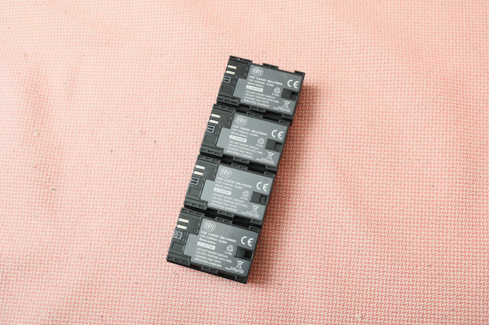 Four BM Premium LP-E6NH 2130 mAh Battery for Canon  Cameras