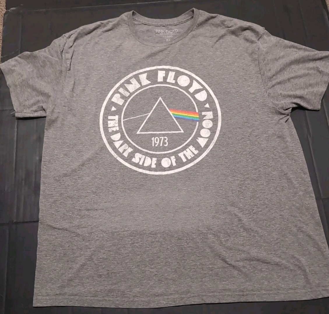 Pink Floyd Dark Side Of The Moon Grey T-Shirt Mens 2X gallery