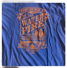 WaterFire Providence M Blue/Orange Double-Sided Graphic Logo Crew Neck Tee