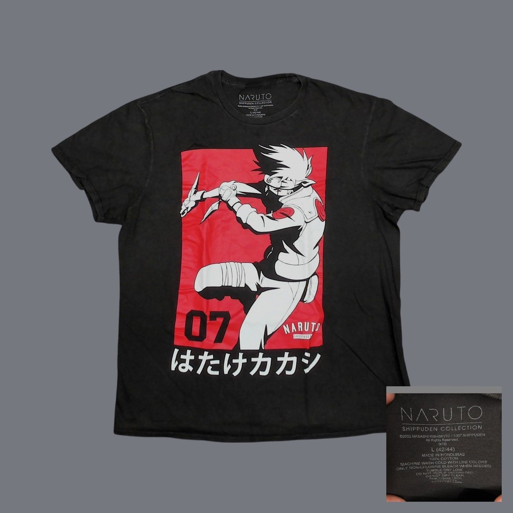 2018 Naruto Shippuden Collection Hatake Kakashi 07 Anime Streetwear Tee Large