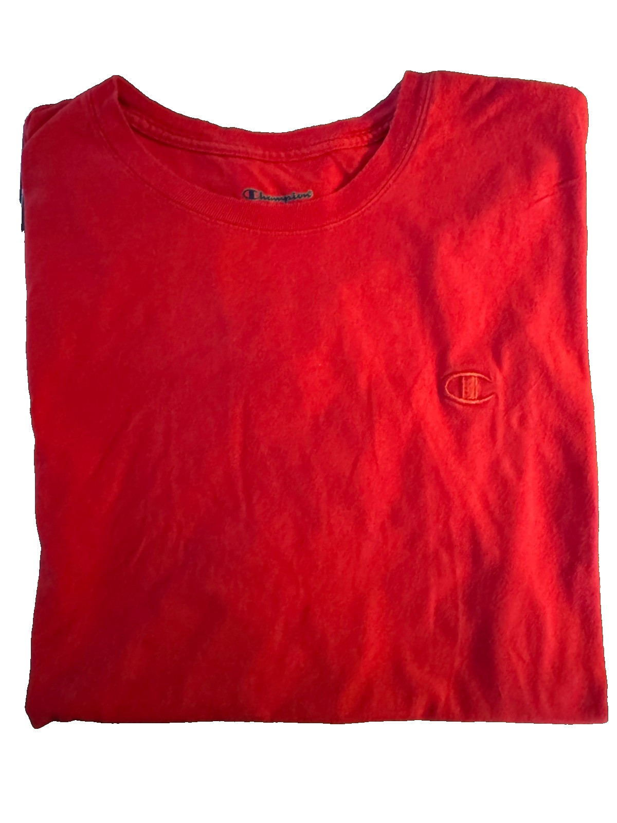 Champion T425 Men Crew Neck Short Sleeves T-Shirt Red Large