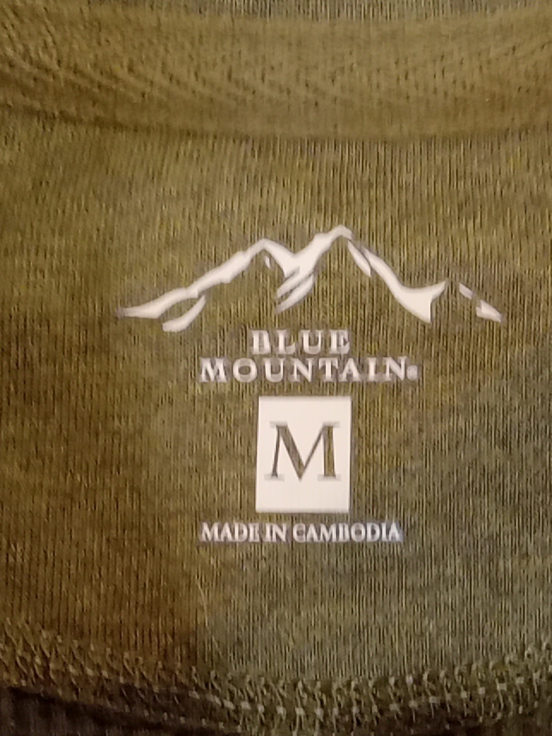 Blue Mountain Men’s Medium Green Henley Shirt – Long Sleeve Cotton/Poly Blend gallery