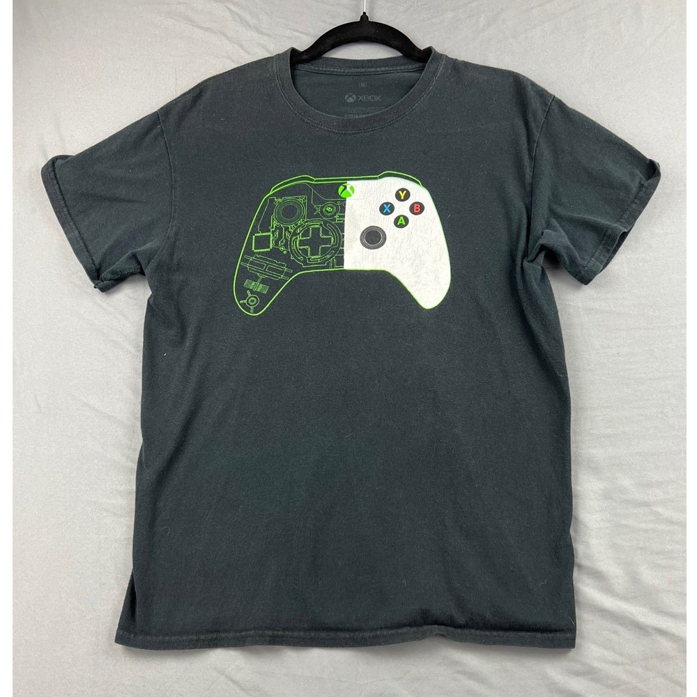 Xbox Controller Graphic T-Shirt Mens Medium Black Fair Gaming Video Game Tee