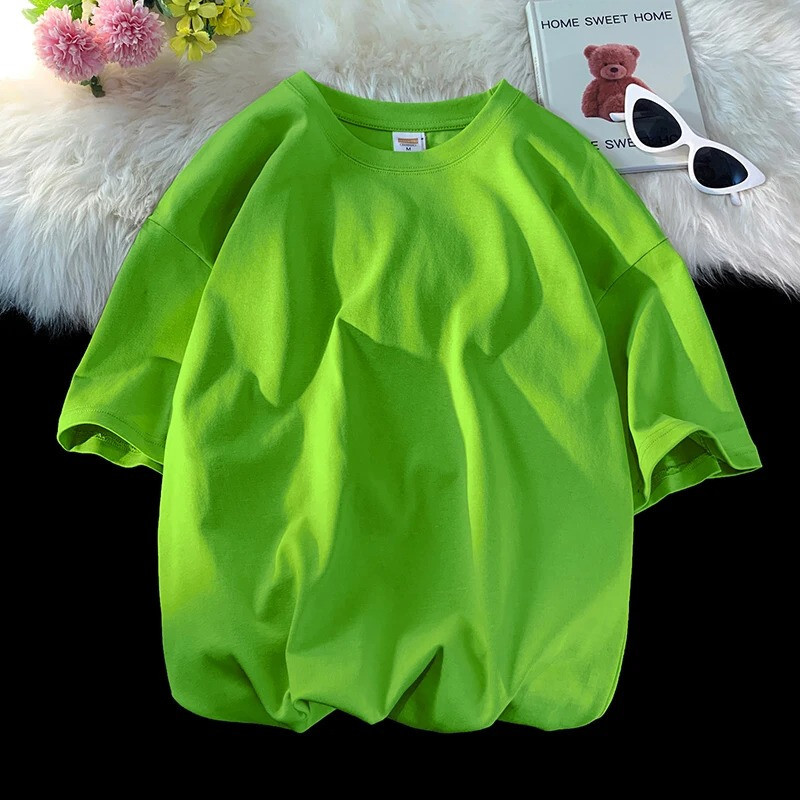 100% Cotton O-Neck Oversized Summer Short Sleeve Men's T Shirt HipHop Streetwear gallery