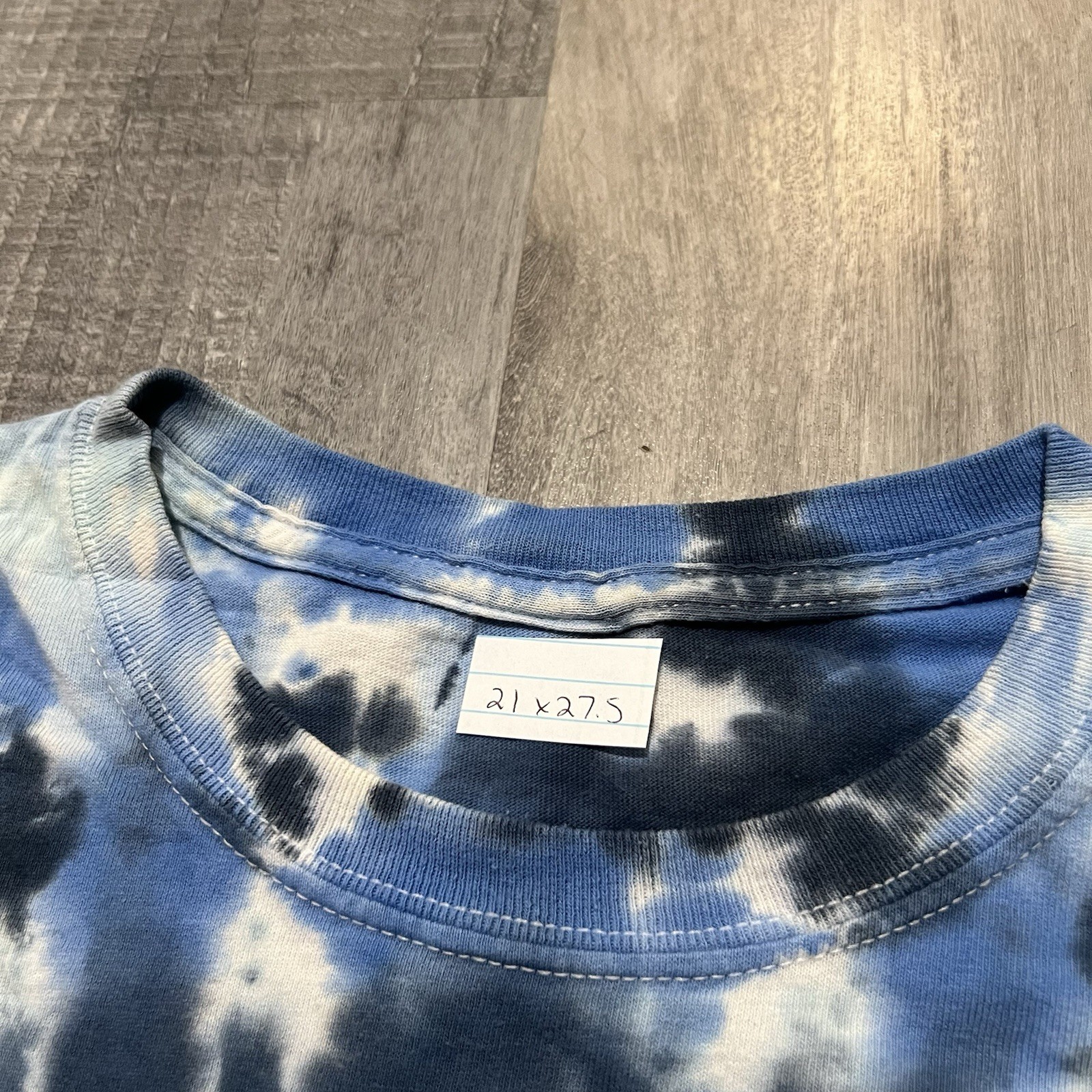Grateful Dead Mountain Madness Blue Tie Dye Stealie Skull Band T Shirt Size L gallery