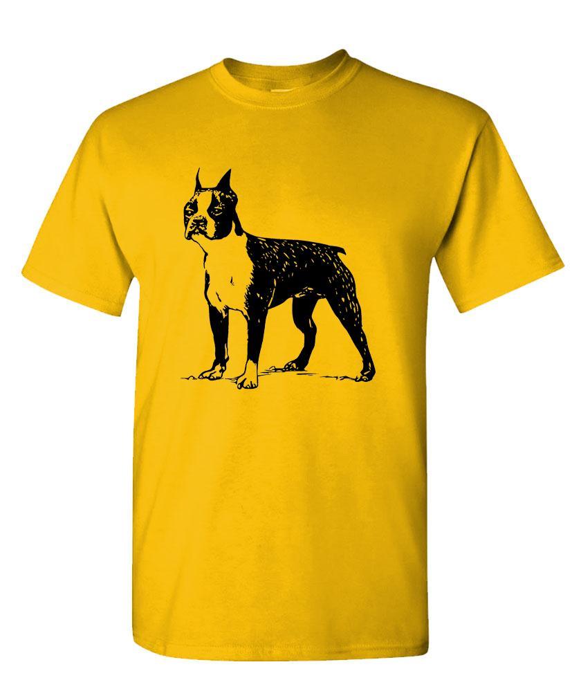 BOSTON TERRIER - vintage hipster style - Cotton Unisex T-Shirt gallery