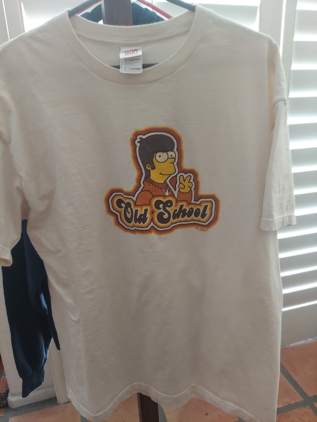 Fruit of the Loom Heavy Cotton Men's XL White Simpsons Milhouse Preshrunk Tee gallery