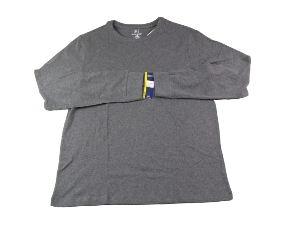 George Men's Pick Color Long Sleeve Crew-Neck Solid Plain T-Shirts Tee: S-XL gallery