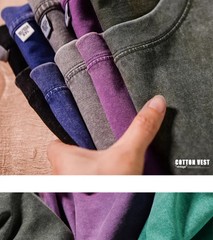 American Style Retro Heavyweight Solid Color Short Sleeved T-shirt Men Women
