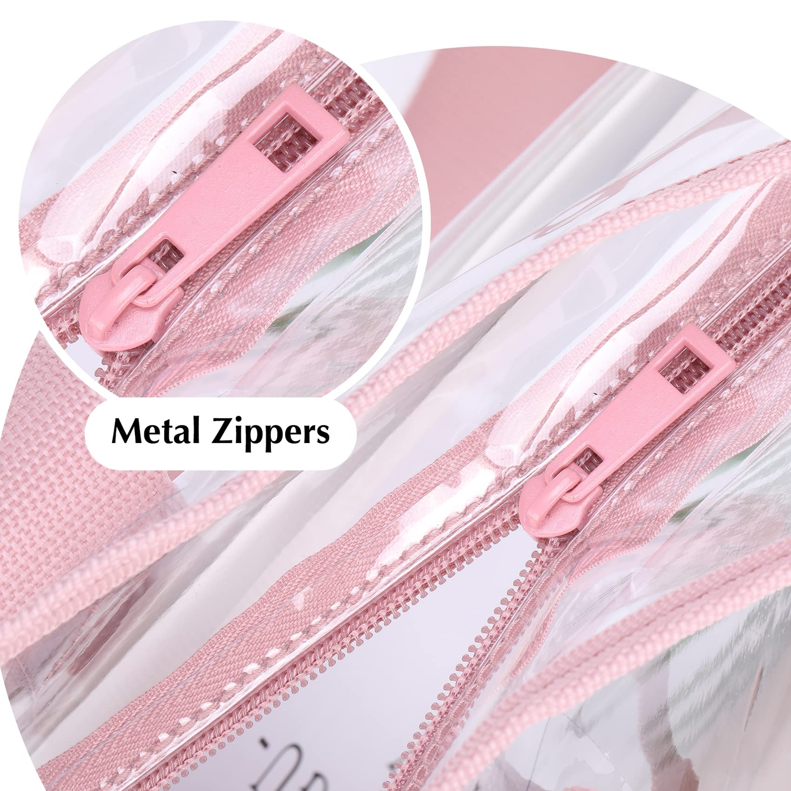 Large Clear Tote Bag with Zipper Closure Beach Travel Shoulder Handbag for Women gallery