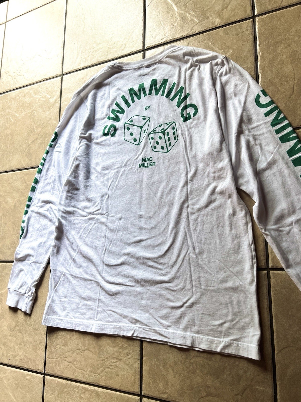 Mac Miller Swimming Graphic Long Sleeve Crewneck T-Shirt Cotton Knit XL gallery