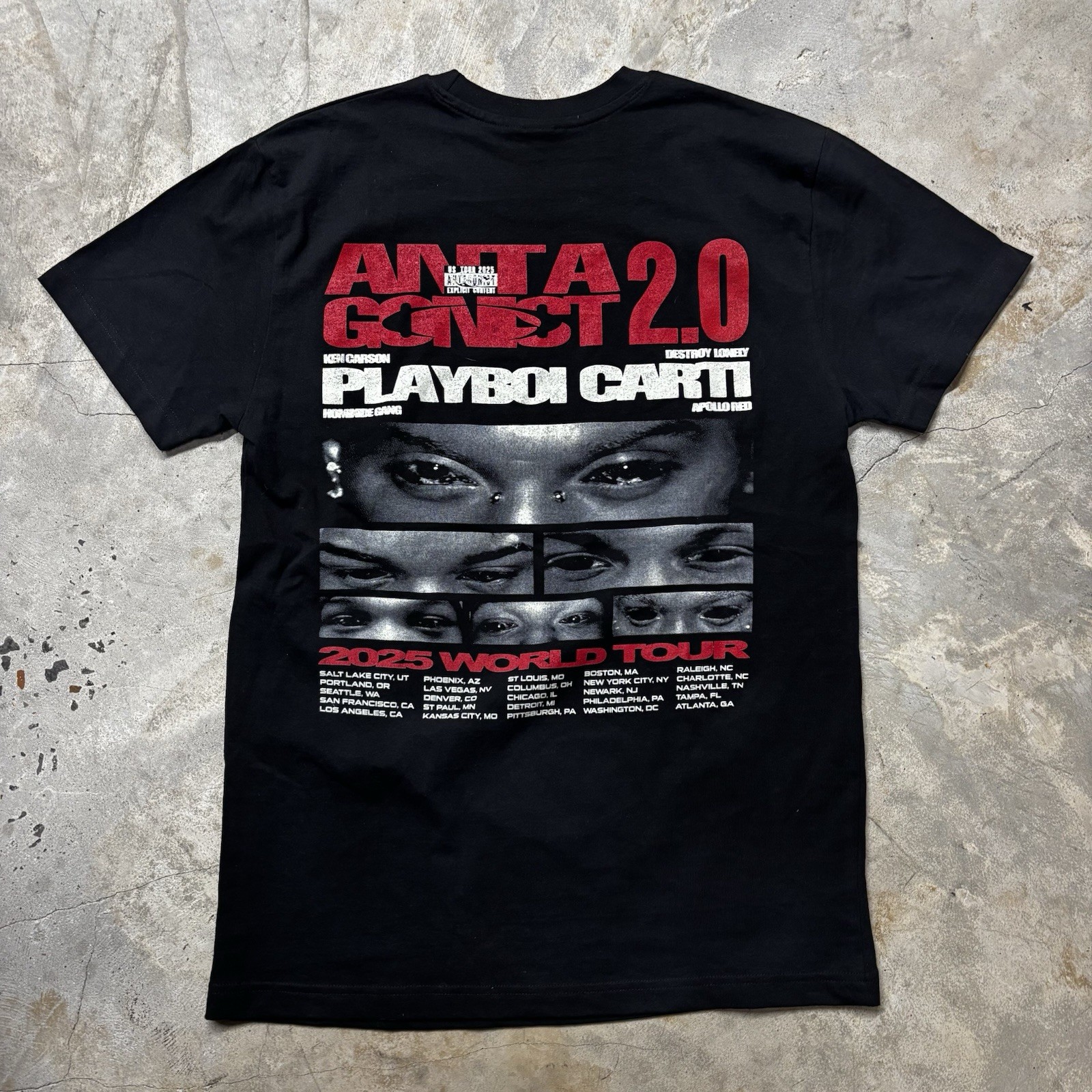 Playboi Carti Antagonist Tour T-Shirt 2025 World Tour Graphic Tee Double Sided gallery