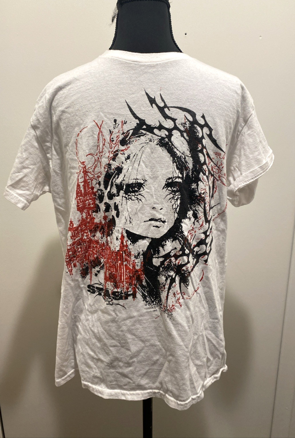 VTG Y2K Stash Goth Anime Girl Graphic Tee Sz M Skater Grunge Streetwear Emo Punk gallery