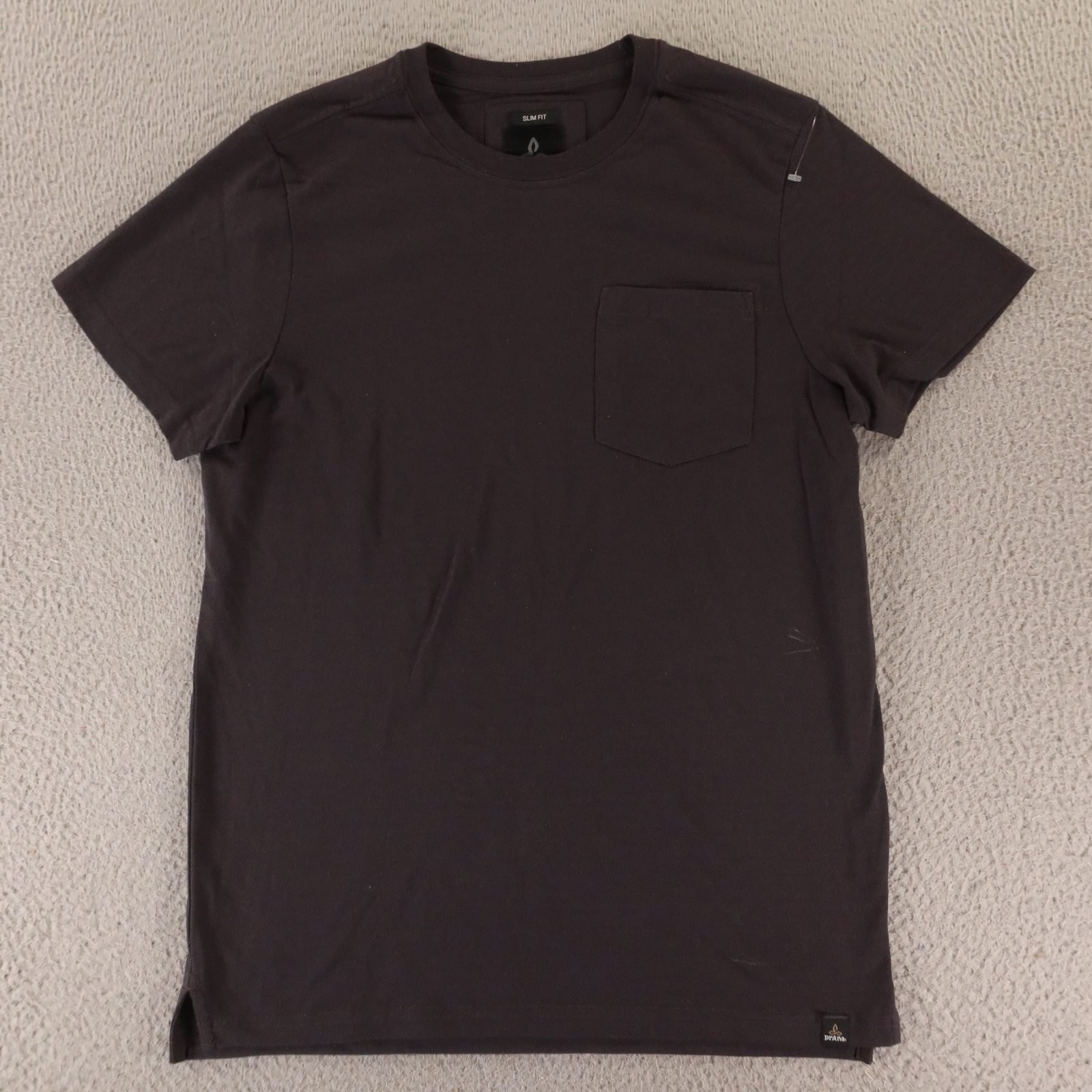 prAna Shirt Mens S Black 100% Organic Cotton prAna Slim Pocket Tee gallery