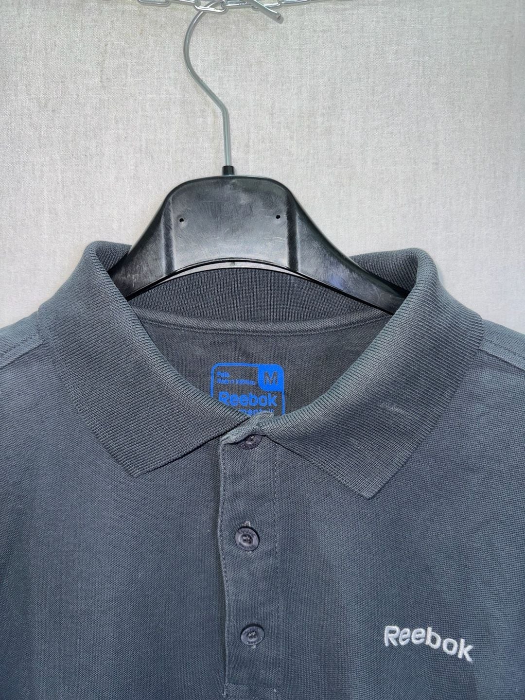 Reebok Elements Short Sleeve Cotton Polo Shirt in Midnight Navy gallery