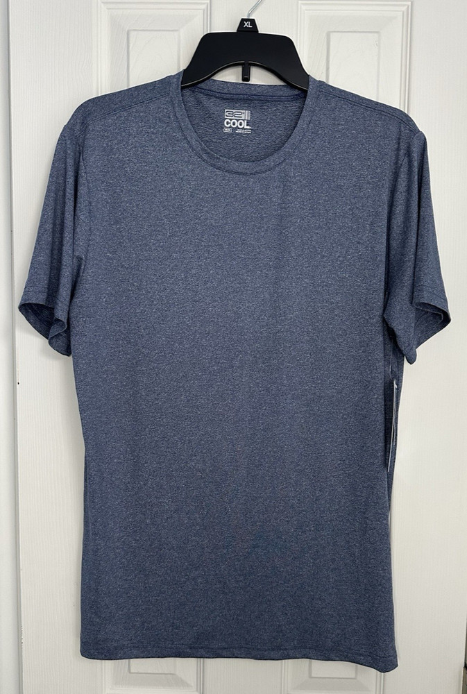32 Degrees Cool Stretch SS T Shirt Men’s Heather Deep Pacific Blue Medium NWT