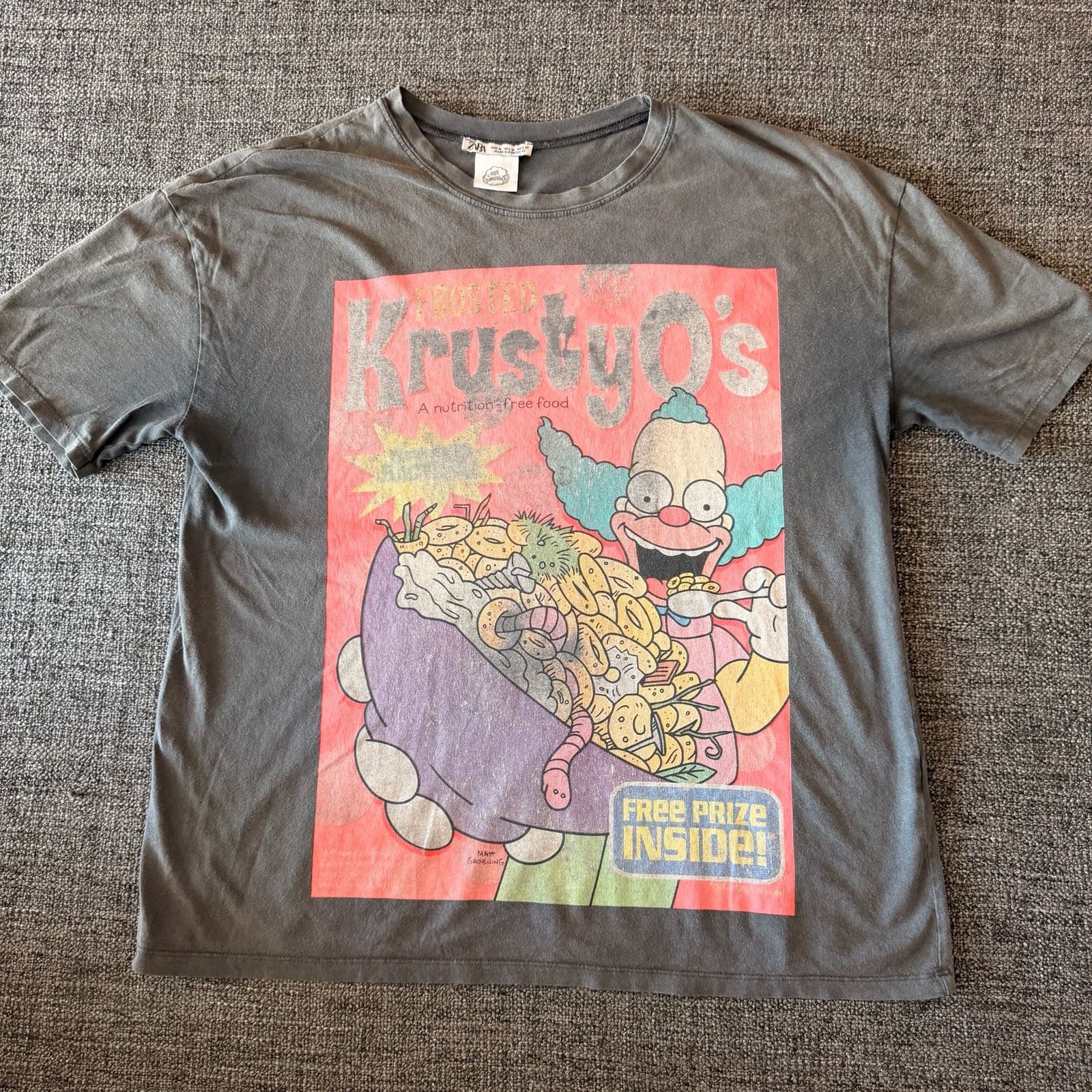 Zara The Simpsons Frosted Krusty O's Graphic T-Shirt gallery